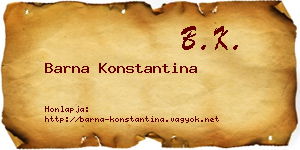 Barna Konstantina névjegykártya
